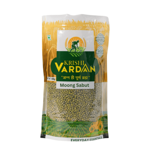 Krishi Vardan Moong Sabut | Unpolished | High Protein | Fiber Rich | Premium Quality | 500g