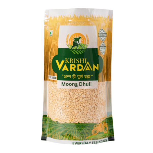 Krishi Vardan Moong Dhuli | Unpolished | High Protein | Fiber Rich | Premium Quality | 500g