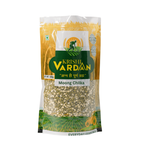 Krishi Vardan Moong Chilka | Unpolished | High Protein | Fiber Rich | Premium Quality | 500g