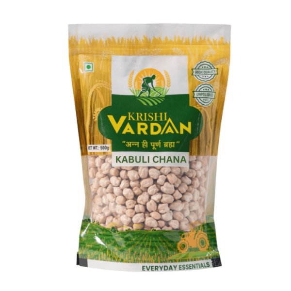 Krishi Vardan Kabuli Chana | Unpolished | High Protein | Fiber Rich | Premium Quality | 500g